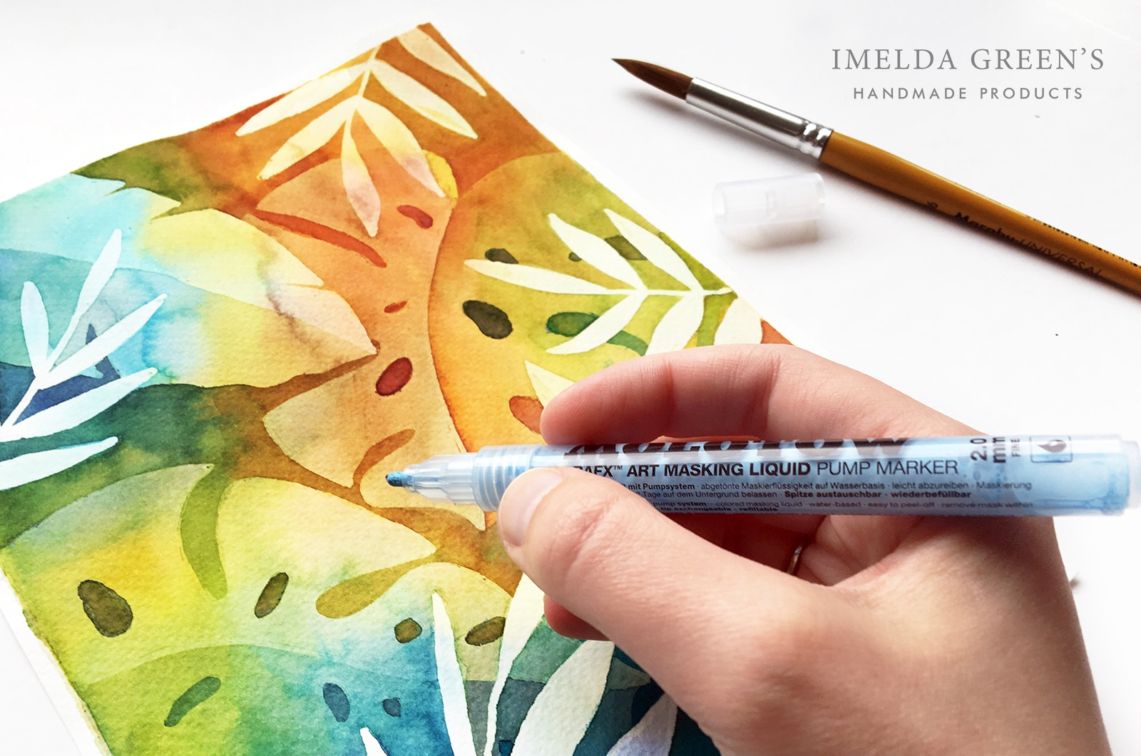 New medium #7 - masking pen - IMELDA GREEN'S